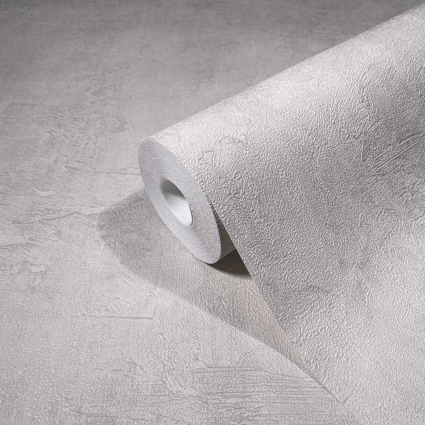 Carta da parati in tessuto non tessuto effetto cemento in tinta unita beige