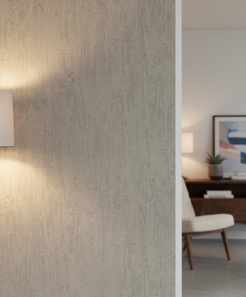 Carta da parati in tessuto non tessuto moderno in grigio
