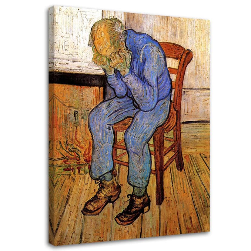 Stampe su tela, Vecchio in pena - Vincent van Gogh