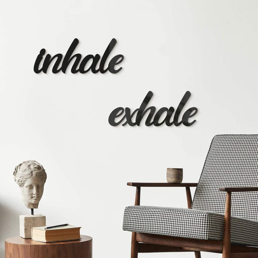 Decoro in acrilico inhale exhale