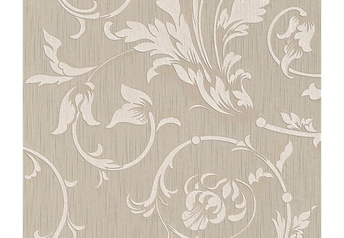 Architects Paper - carta da parati in tessuto serie "Tessuto" colore beige-grigio, bianco segnale