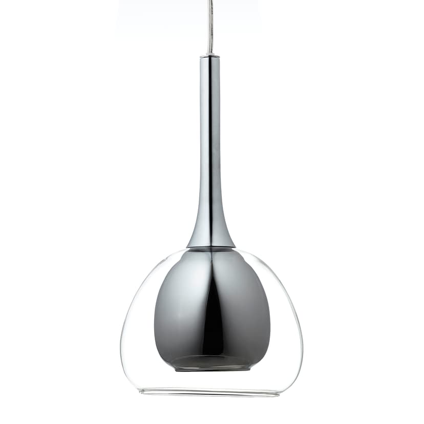 Pendelleuchte Iris 3 Metallic, 40W, 120 x 66 cm, Glas Pendelleuchte