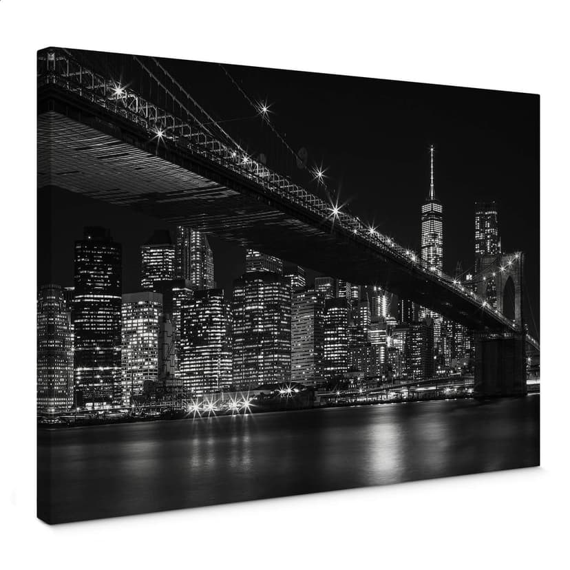 Stampa su tela - New York by night