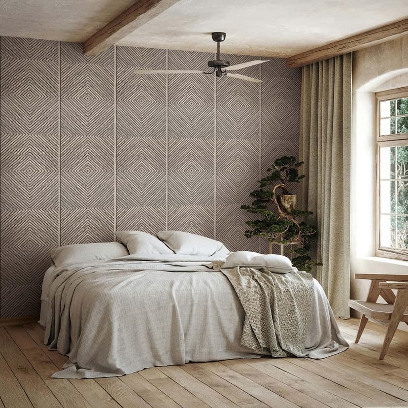 Carta da parati in tessuto non tessuto legno, aspetto geometrico del legno, casa di campagna opaca in grigio