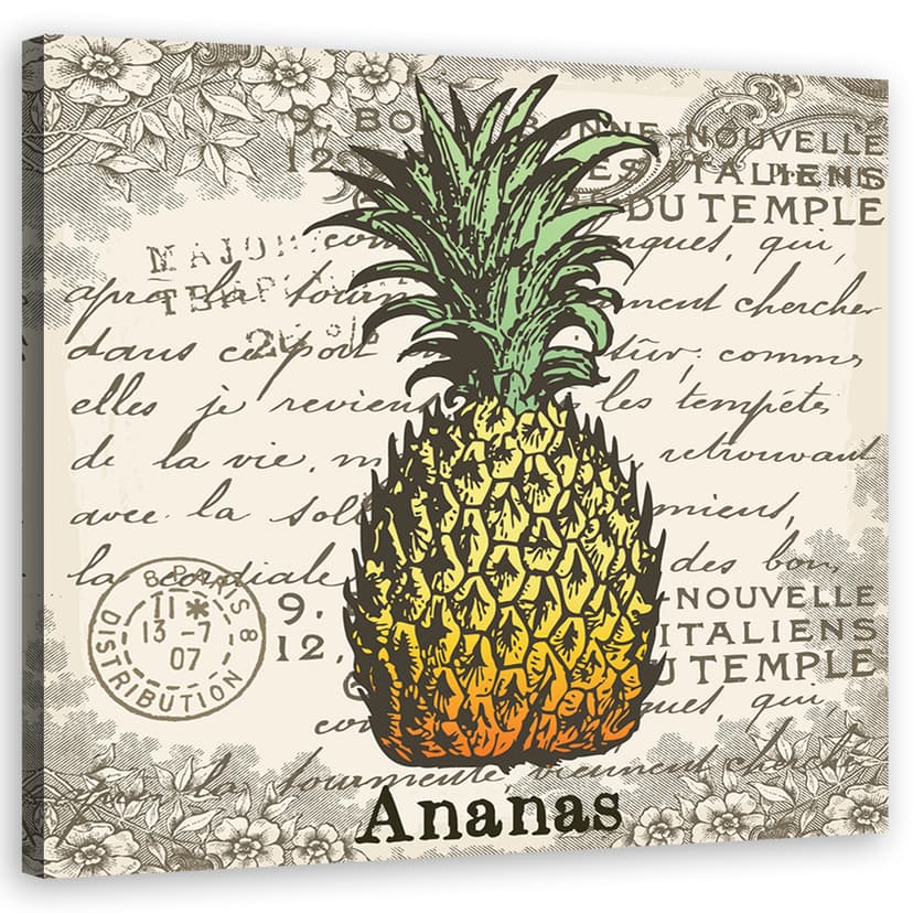 Stampe su tela, ananas vintage