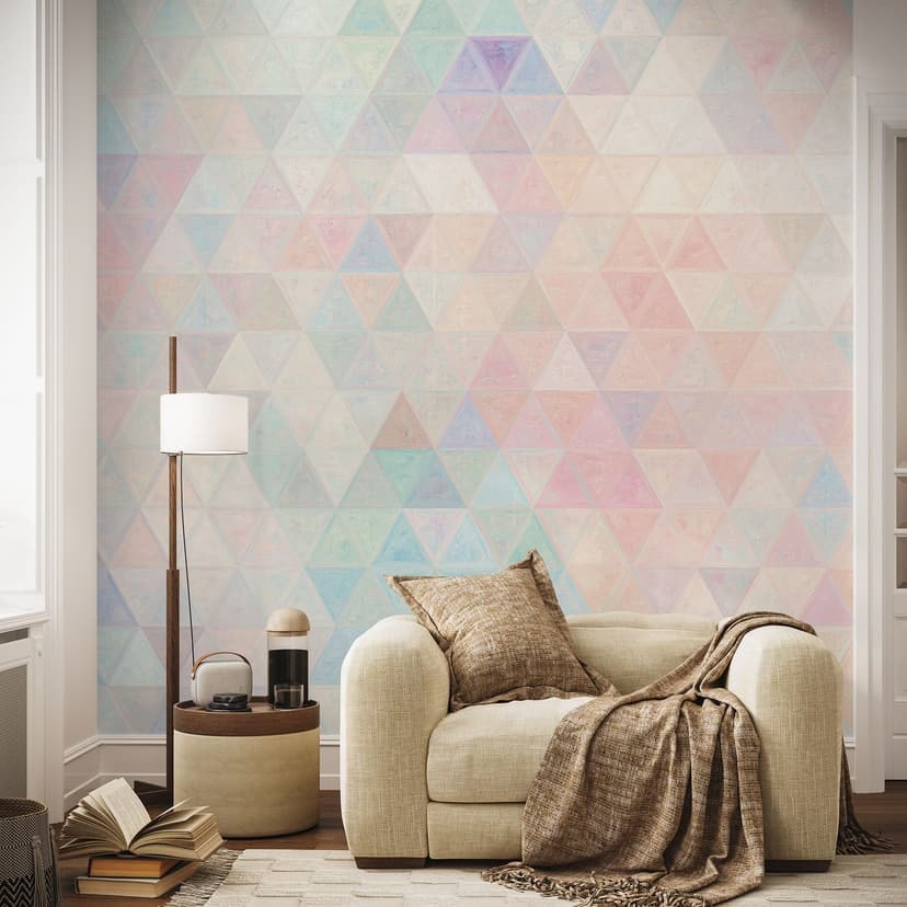 Fotomurale Triangoli colorati a mosaico - Jaszke