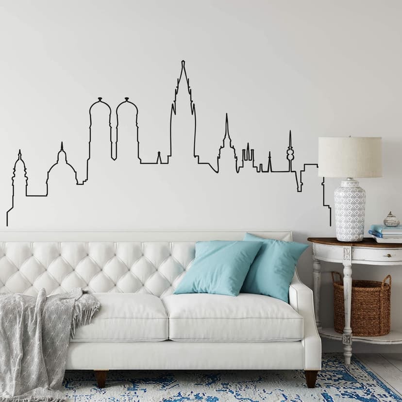 Adesivo murale - Monaco Skyline