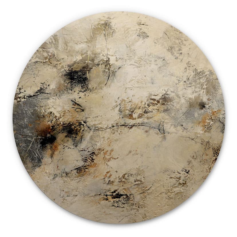Quadro di legno Colori della Terra - Fedrau - Rotondo