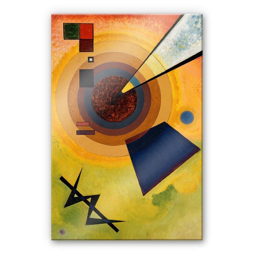 Stampa su vetro acrilico Kandinsky - Verde e rosso