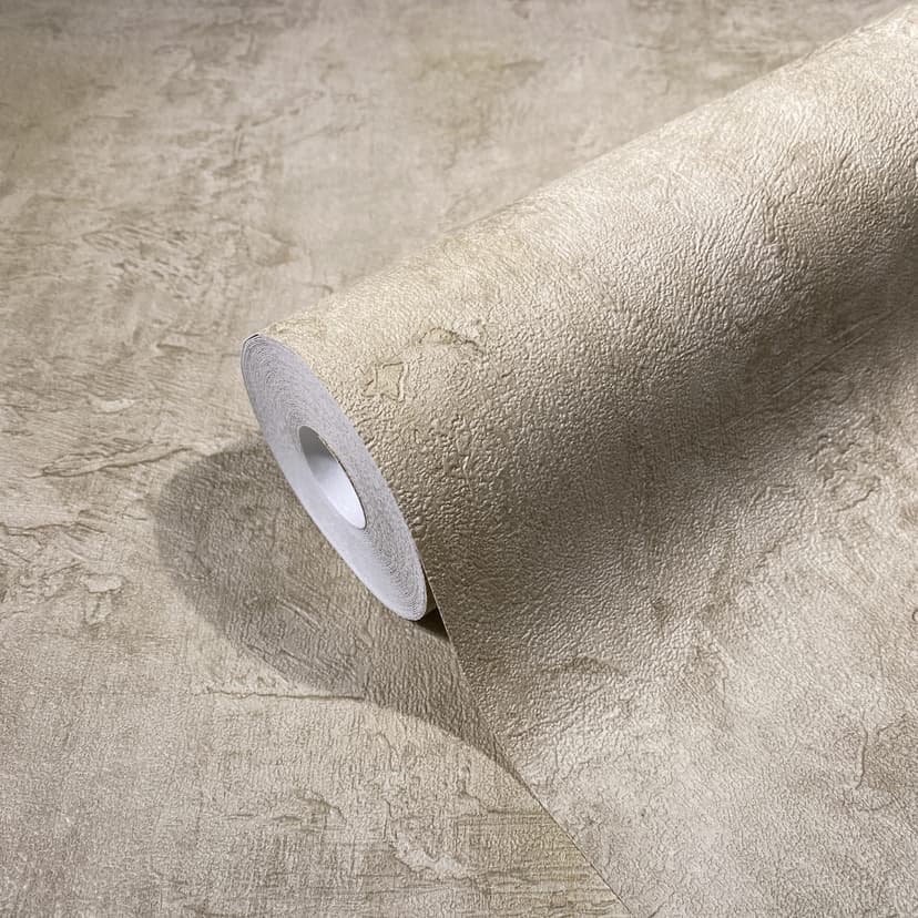 Carta da parati in tessuto non tessuto effetto cemento, tinta unita marrone Texture