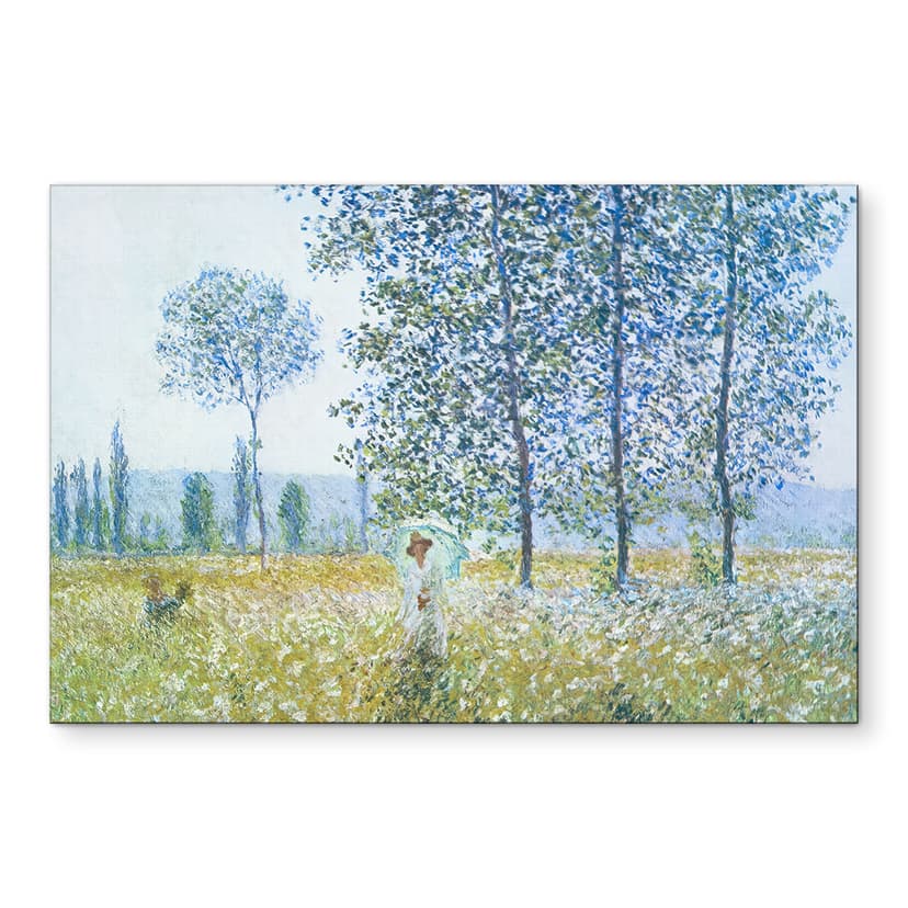 Stampe per pareti Monet - Campi in primavera - Alu-Dibond
