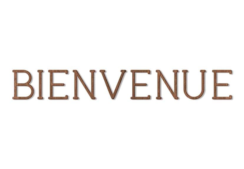 Scritta in legno - Bienvenue