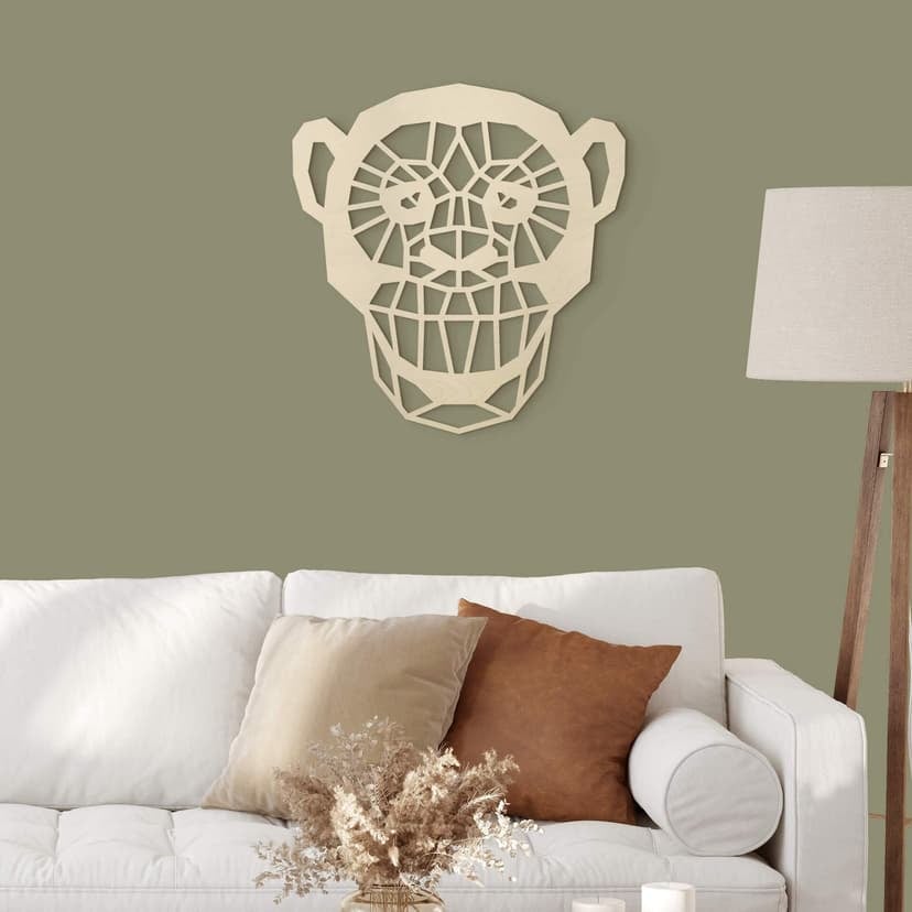 Decoro in legno origami - Scimmia