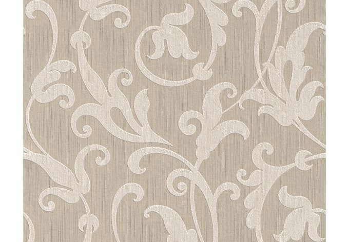 Architects Paper - carta da parati in tessuto serie "Tessuto" colore bianco segnale, beige-grigio