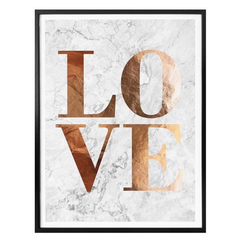 Poster effetto ramato – Love 01
