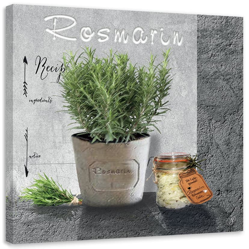 Stampe su tela, Erbe da cucina al rosmarino