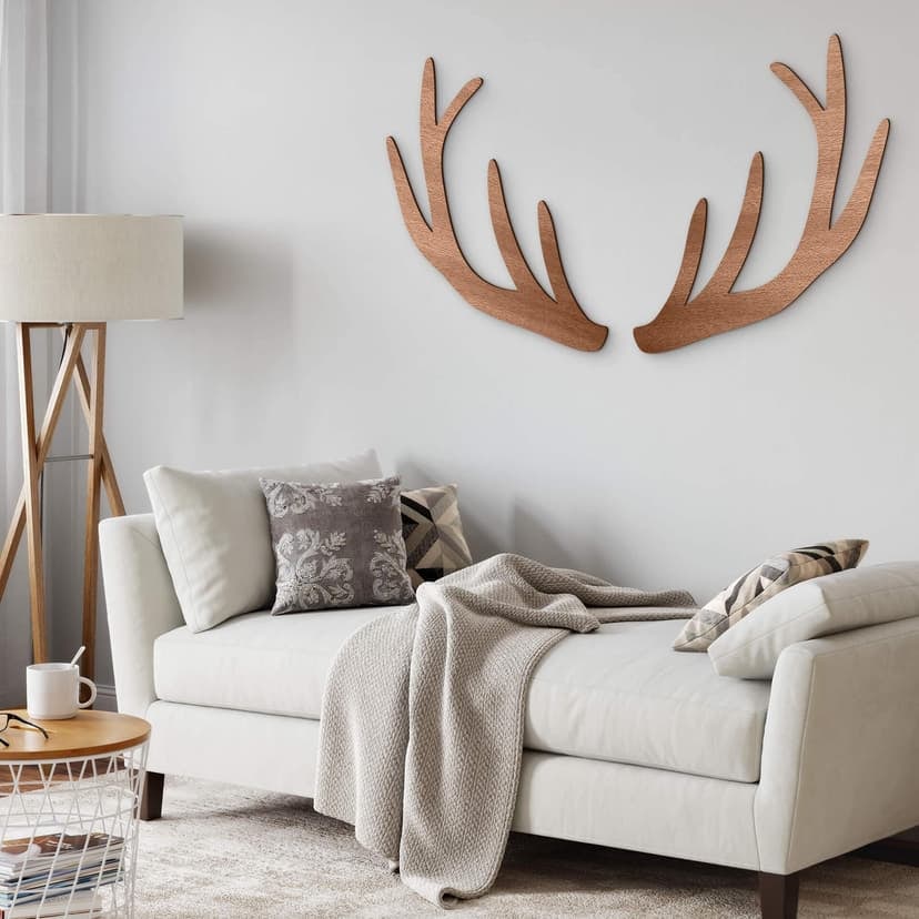 Decoro in legno - Corna di cervo (2-pz.)