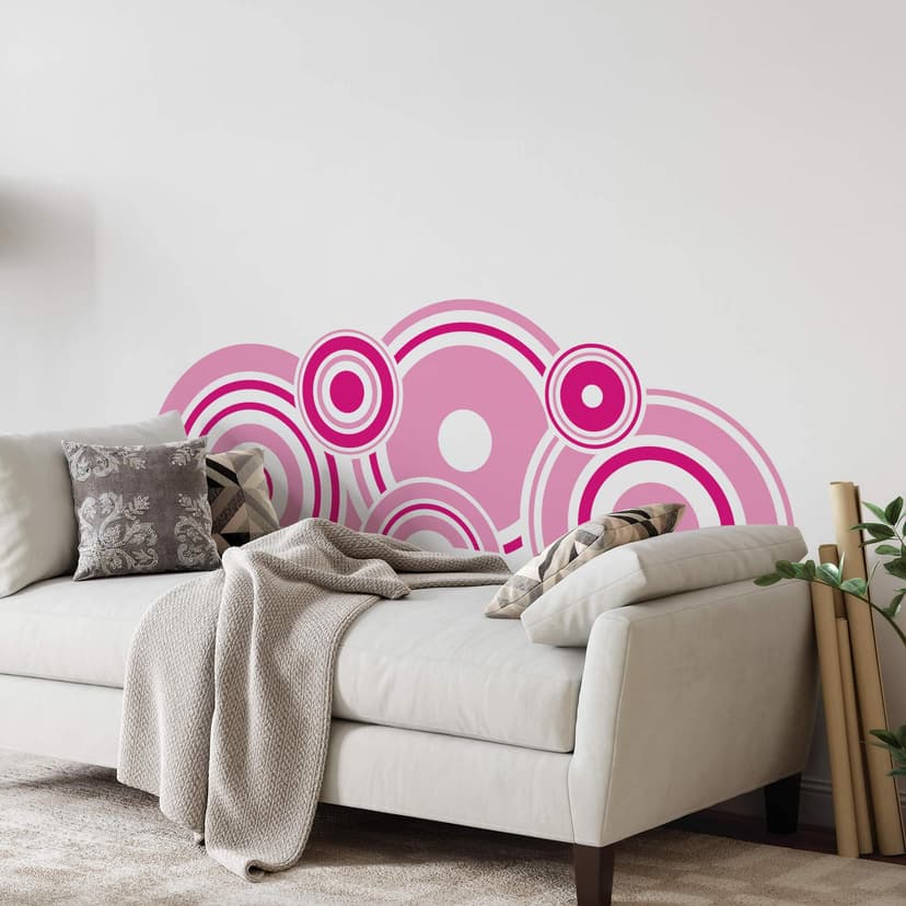 Adesivo murale - Rétro fucsia
