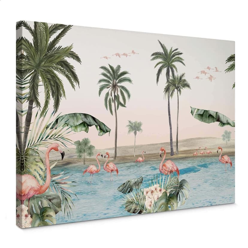 Stampa su tela Kikki Belle - Flamingos