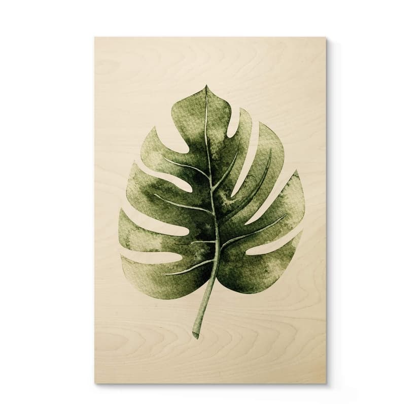 Stampa su legno Kvilis - Monstera