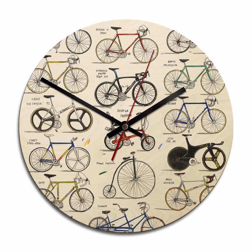 Orologio in legno Sparshott - Biciclette