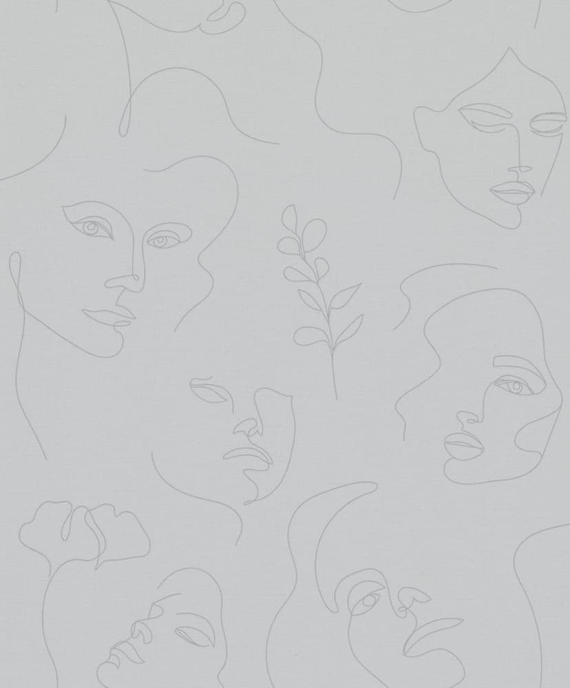 Carta da parati caratteristica, tessuto non tessuto Novamur Kylie grigio, beige