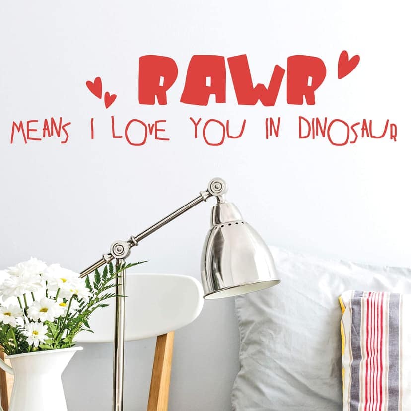 Adesivo murale Rawr means I love you in dinosaur