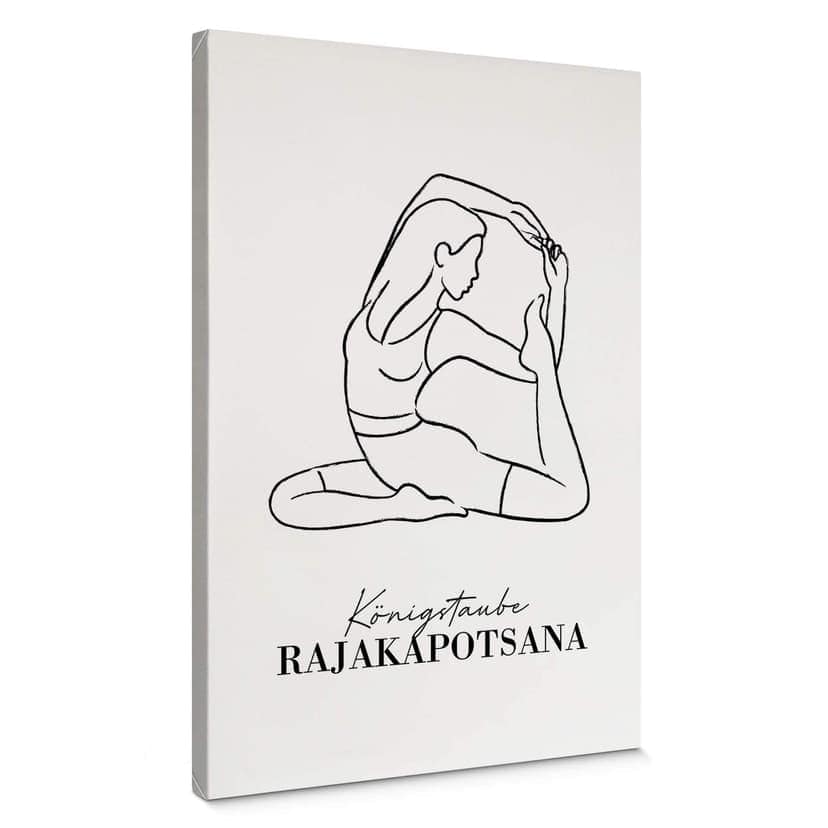 Stampa su tela Yoga - Colomba Line Art