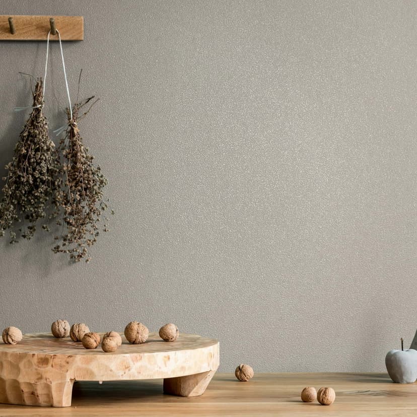 Carta da parati in tessuto non tessuto a tinta unita modernamente opaca in grigio medio