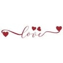 Adesivo Murale  – Love con cuori