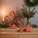 Stelle 3D in MDF (set 4 pezzi)