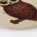 Stampa su legno Civetta di caffè - tondo