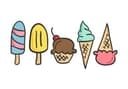 Adesivo murale Set di gelati