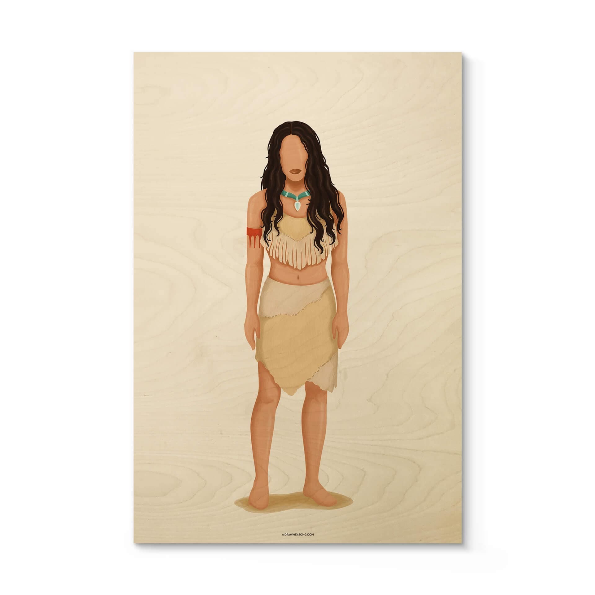 Stampa su legno Tohmé - Pocahontas
