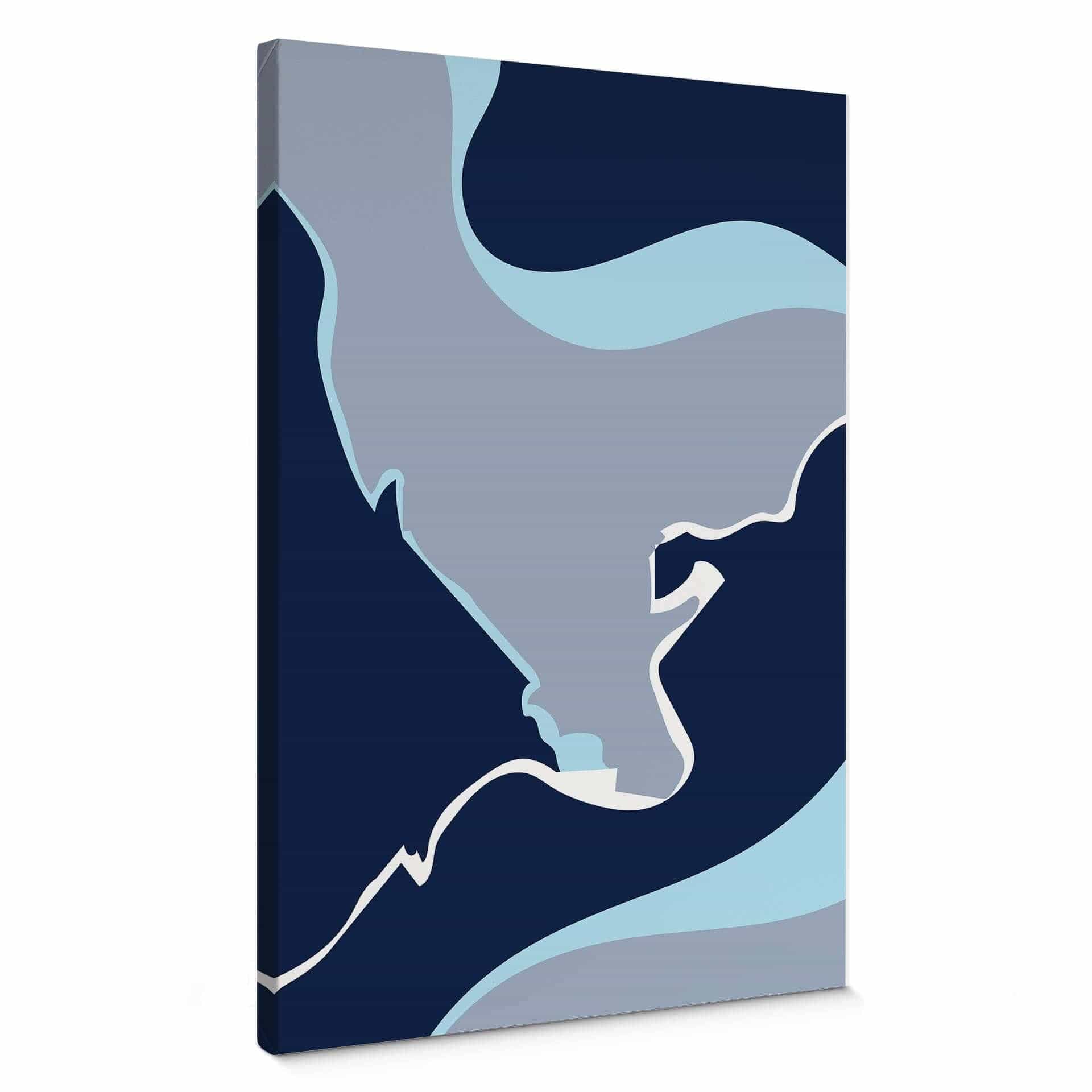 Stampa su tela Nordic Creators - Abstract Blue