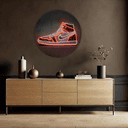 Adesivo murale al neon di Mielu - decorazione luminosa rotonda per gli appassionati di sneaker