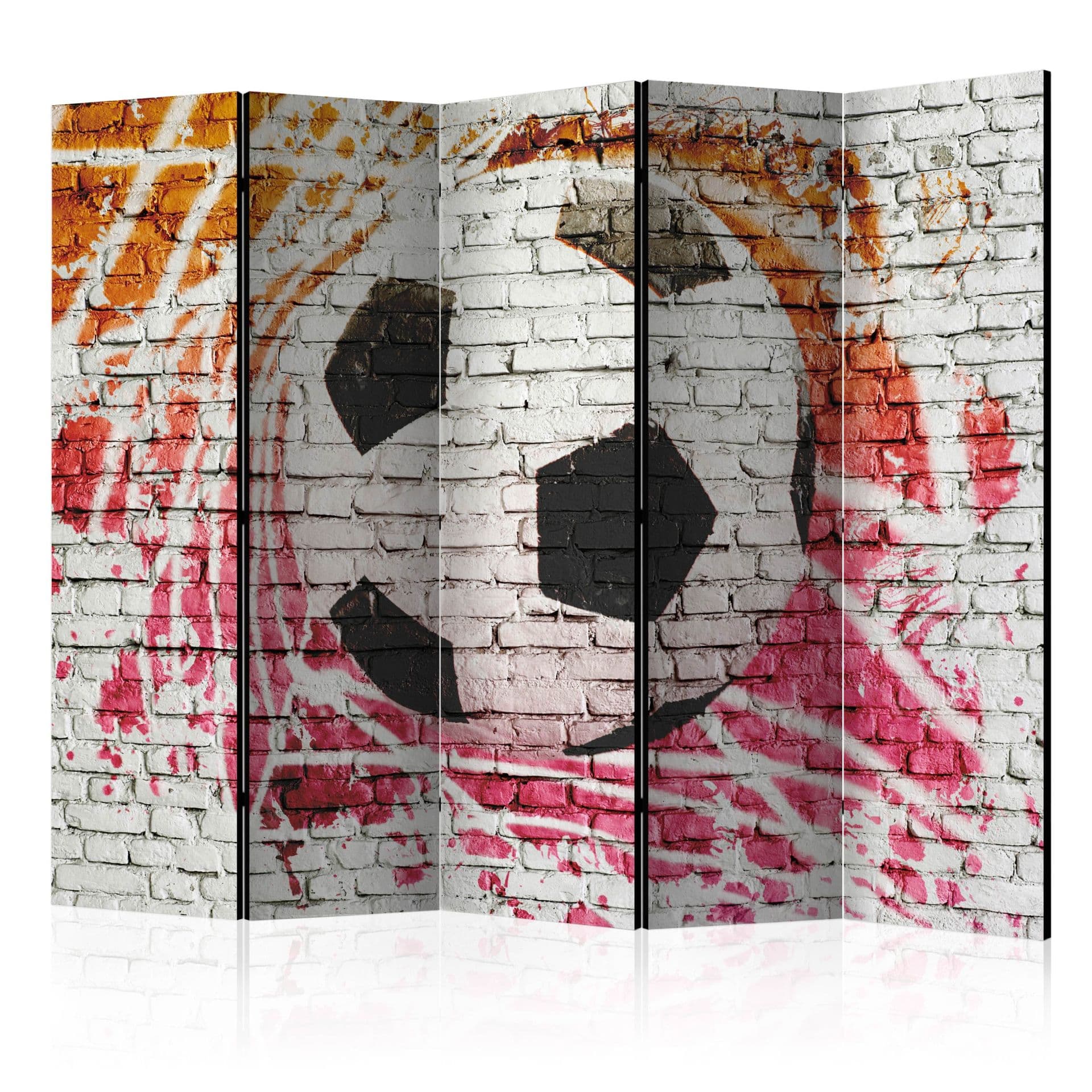 Schermo divisorio - Calcio di strada , 5 pezzi - 225x172 cm
