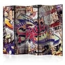 Divisorio - Graffiti cool , 5 pezzi - 225x172 cm
