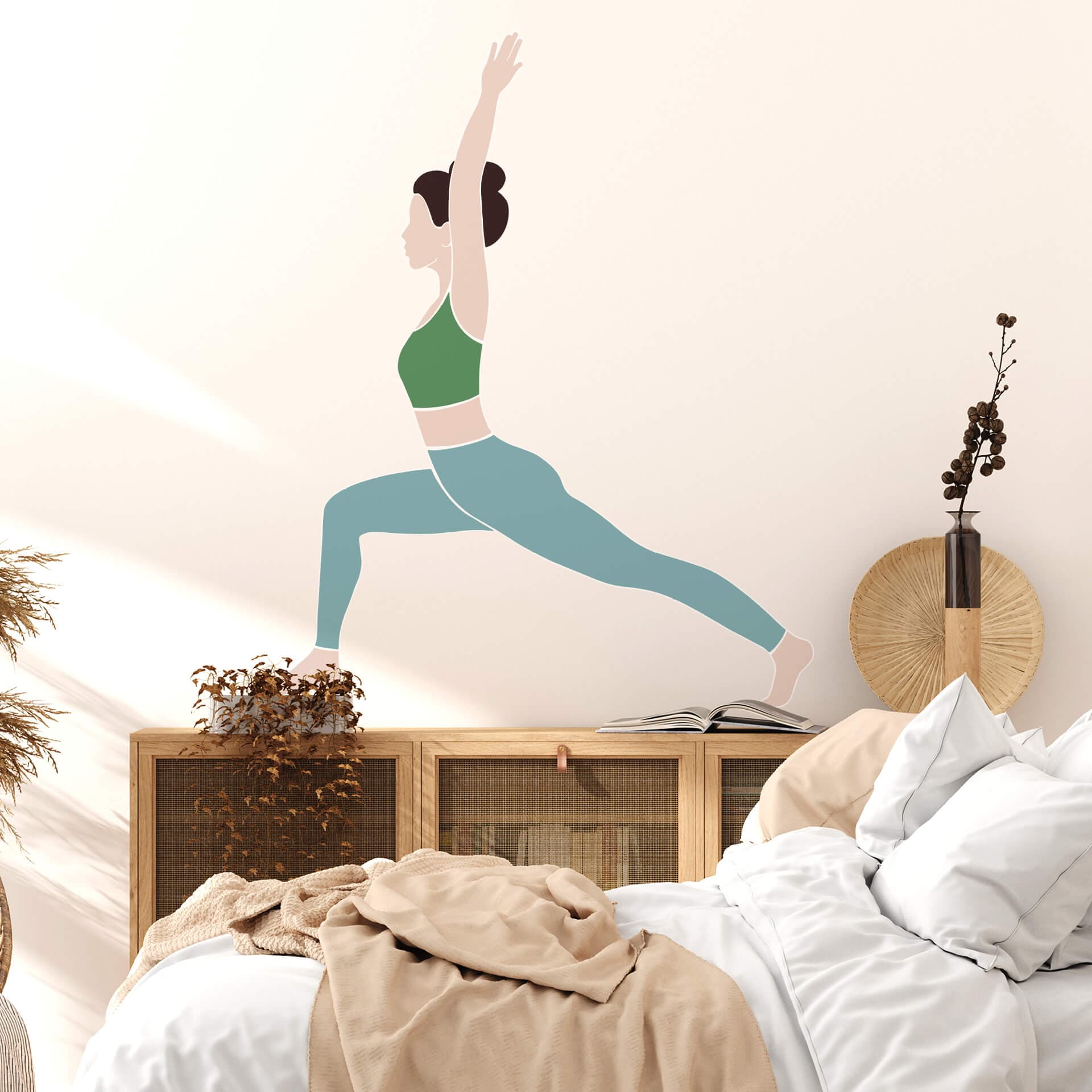 Adesivo murale Yoga - Guerriero