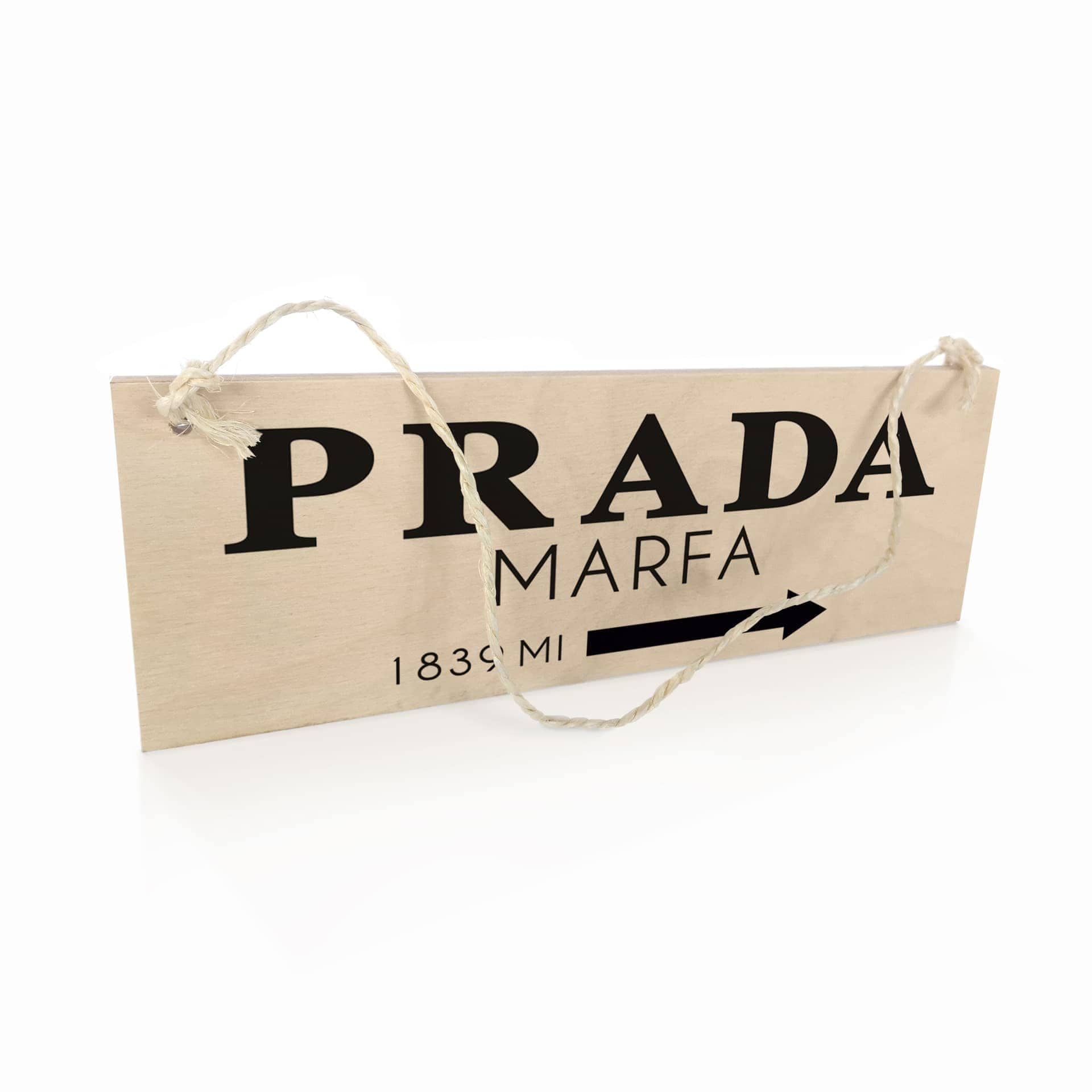 Targa in legno - Prada Marfa