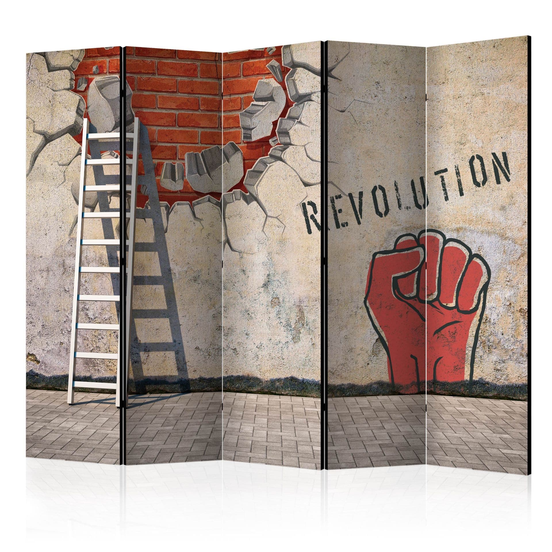 Divisorio - La mano invisibile della rivoluzione , 5 pezzi - 225x172 cm