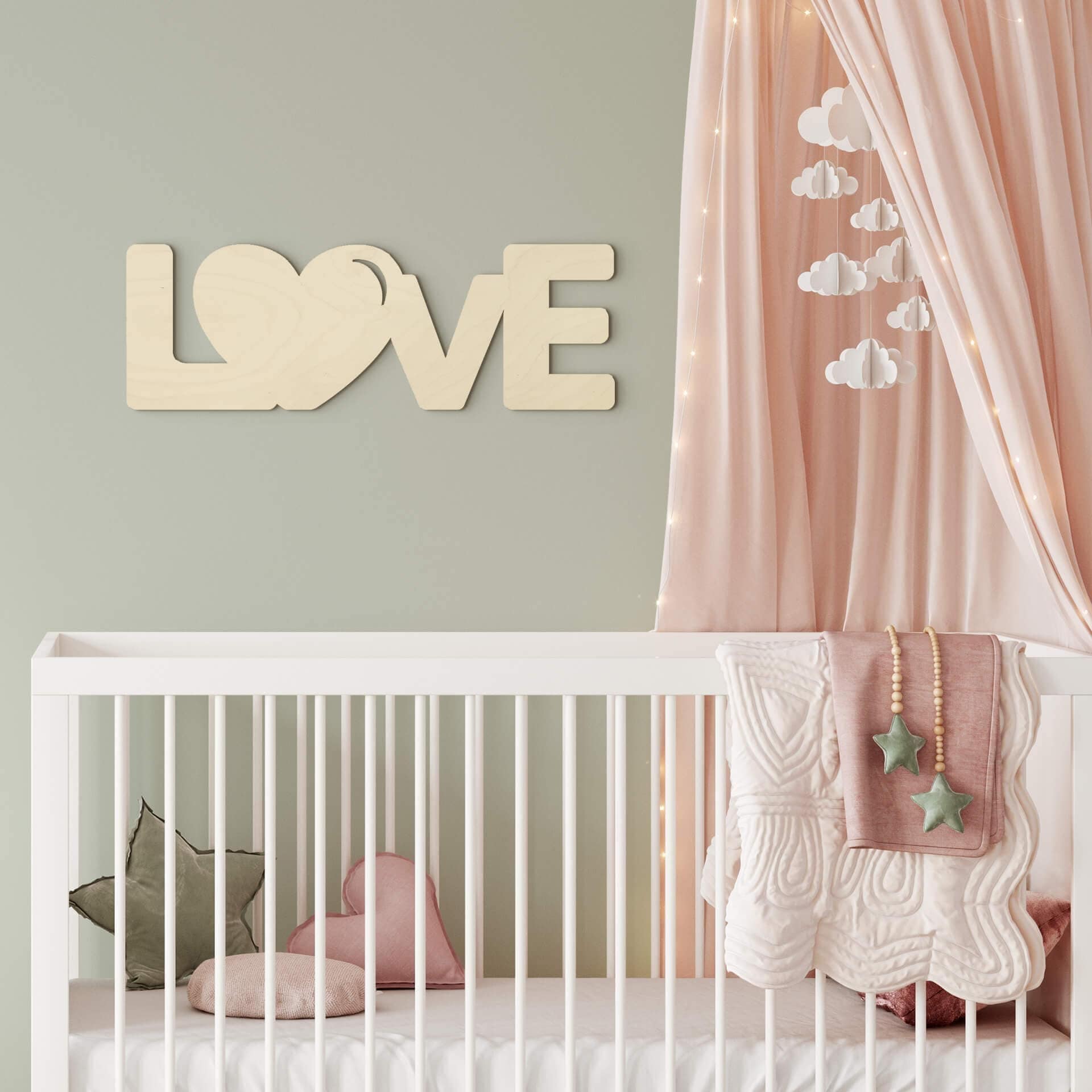 Scritta in legno - Love