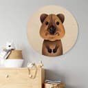 Stampa su legno Braun - Quokka