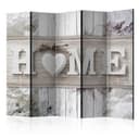 Schermo divisorio - L'amore crea una casa, 5 pezzi - 225x172 cm
