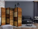 Divisorio per cameretta - Trame di legno, 3 pezzi