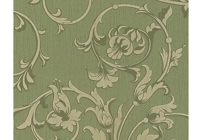 Architects Paper - carta da parati in tessuto serie "Tessuto" colore verde reseda, grigio-marrone, g