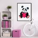 Poster Panda con cuore