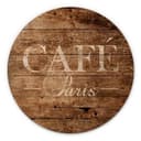 Stampa su legno Café Paris - tondo