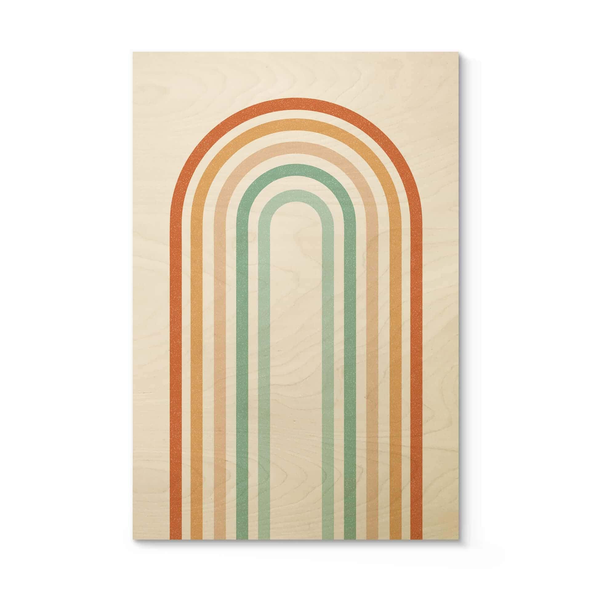 Stampa su legno Boho Rainbow