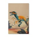 Stampa su legno Velociraptor - Braun